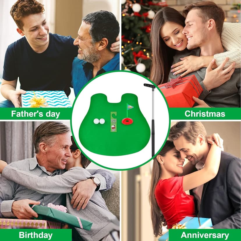 Funny Gag Mini Golf Toy for Dad - Fathers Day, Birthday, Christmas, Valentines Gifts for Men, Husband, Boyfriend, Him