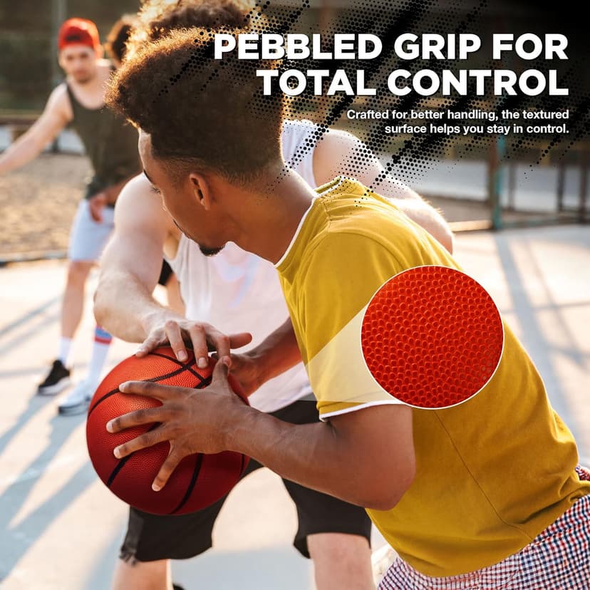 Lifeworks Rubber Basketball - Made for Indoor and Outdoor Games - Sold Deflated (Pump NOT Included)