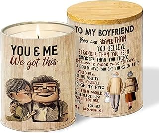 Lavender Candle - Personalized Gift for Boyfriend, Best for Birthday, Anniversary, Valentine's Day, Relaxing Stress Relief, 50 Hours Burn Time