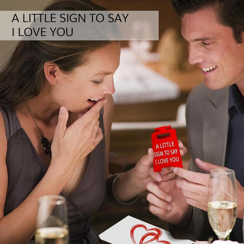 Mini Sign Valentine's Decoration Anniversary Present - Romantic I Love You Sign - Fun Boyfriend - Cute Birthday, Christmas, Wedding Gift for Girlfriend, Wife, Fiancee