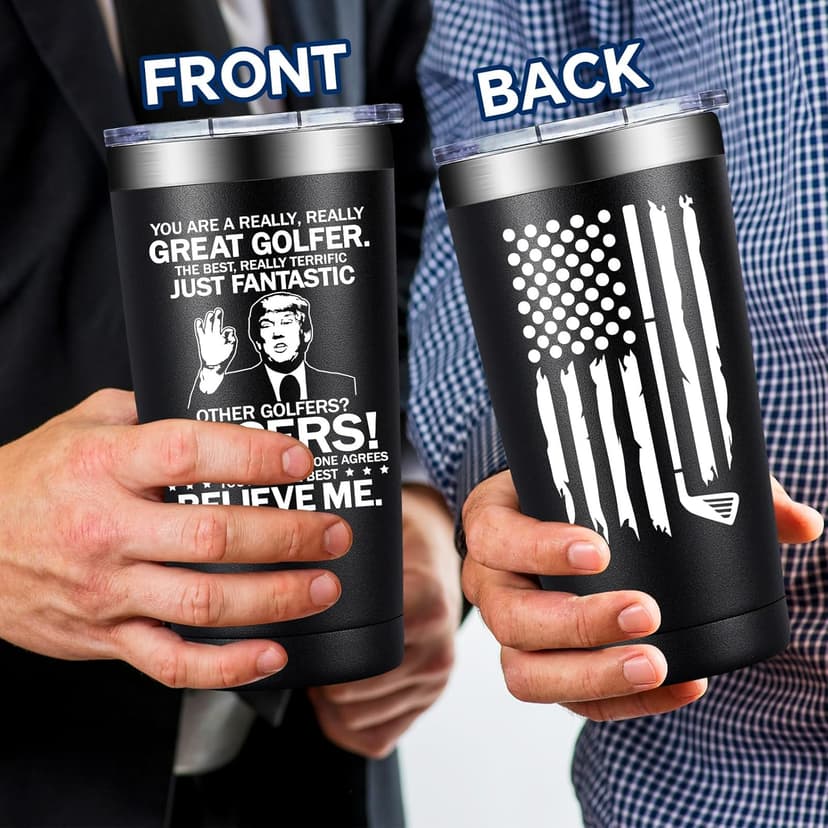 SpenMeta Golf Gifts for Men, Dad, Grandpa - Christmas Fathers Day Golf Gifts for Dad - Great Golfer Player Present - 20oz Golfer Tumbler Cup