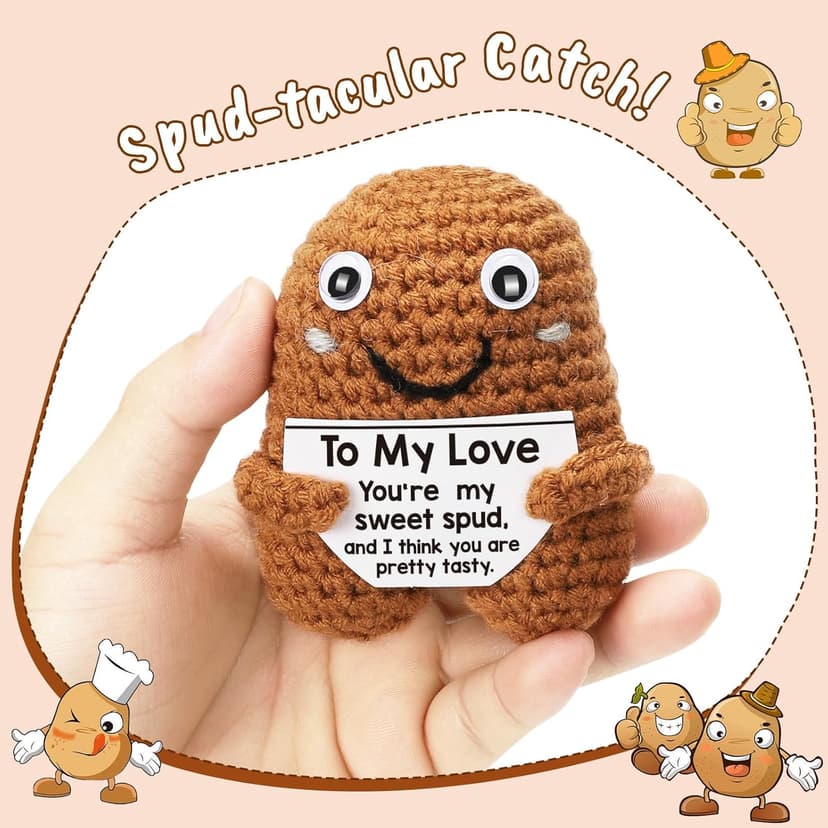 I Love You Gifts, Romantic & Naughty Crochet Potato for Him Her, Husband Boyfriend bf Gift from Wife Girlfriend gf, Best for Lover's Birthday, Christmas, Valentine's, Anniversary