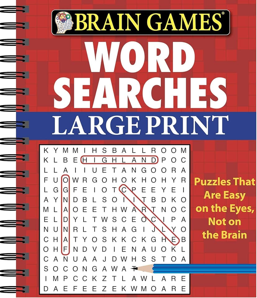 Brain Games - Word Searches - Large Print (Red) (Brain Games Large Print)