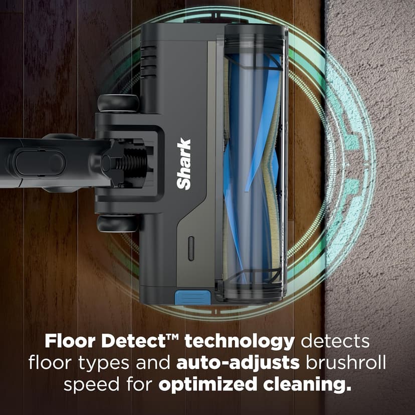 Shark PowerPro Reveal Plus Cordless Vacuum, FloorDetect & Dirt-Reveal Technology, HEPA Filter, Carpet & Hard Floor, Rechargeable, Charcoal, IZ376H