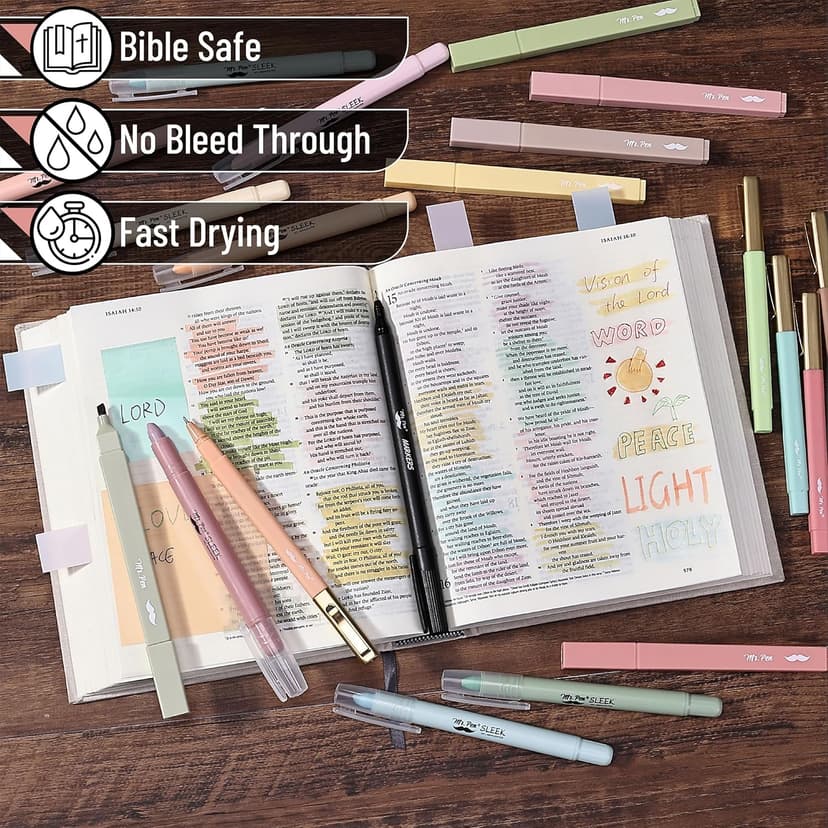 Mr. Pen- Bible Journaling Kit, Bible Study Supplies, No Bleed Bible Highlighters and Pens No Bleed