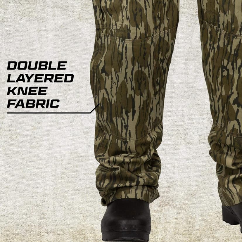 Mossy Oak Cotton Mill 2.0 Camo Hunting Bibs, Uninsulated Camo Overalls for Men