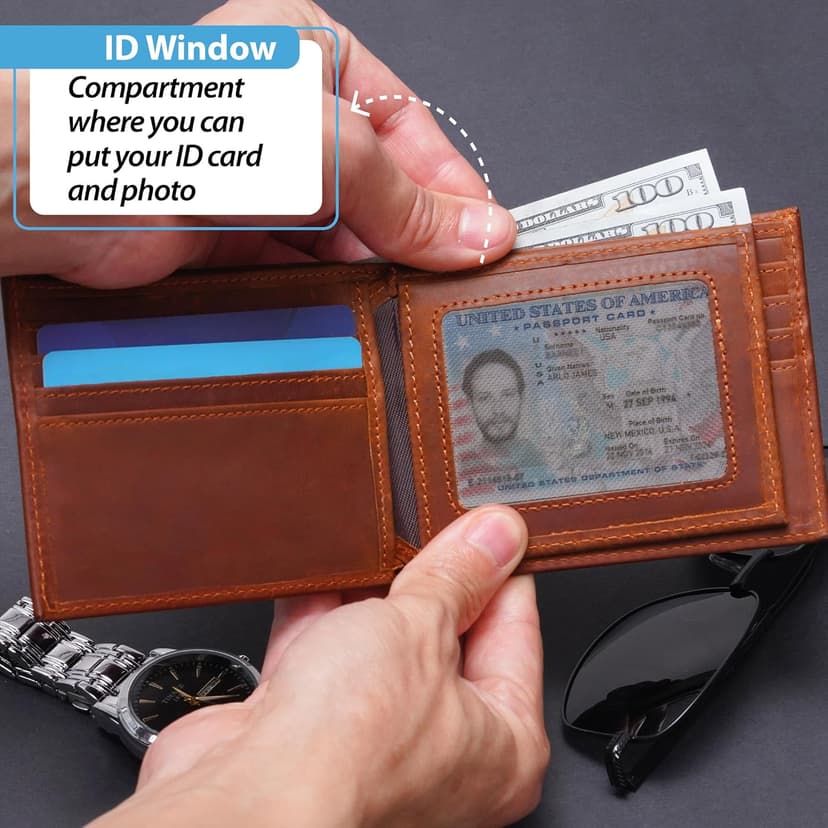 Masat Customized Personalized Wallet for Men, Custom Gifts for Father, Customized Monogram Wallet for Men, Son, Grandpa, Boyfriend, Fathers Day, Wedding, Anniversary, Birthday, Graduate