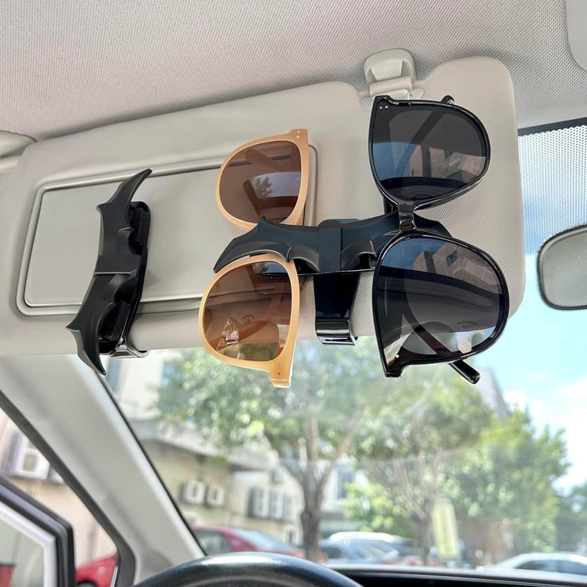 Bat Wing Shaped Sunglasses Holders for Car, Visor Accessories, Car Gadgets for Man Gifts