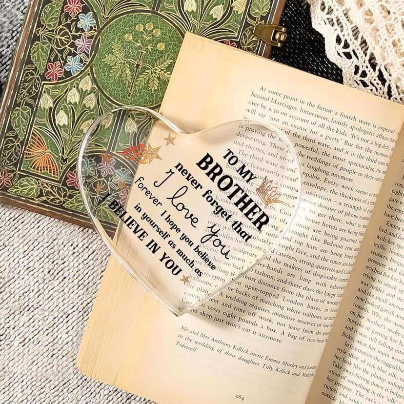 Gifts for Brother, Brother Birthday Gifts, Brothers Acrylic Keepsake, Fathers Day Birthday Christmas Gifts for Brothers from Sister, Encouraging Sign