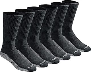 Dickies Men's Dri-Tech Original Moisture Control Crew Socks, Available in M-XXL (6, 12, 18 Pairs)