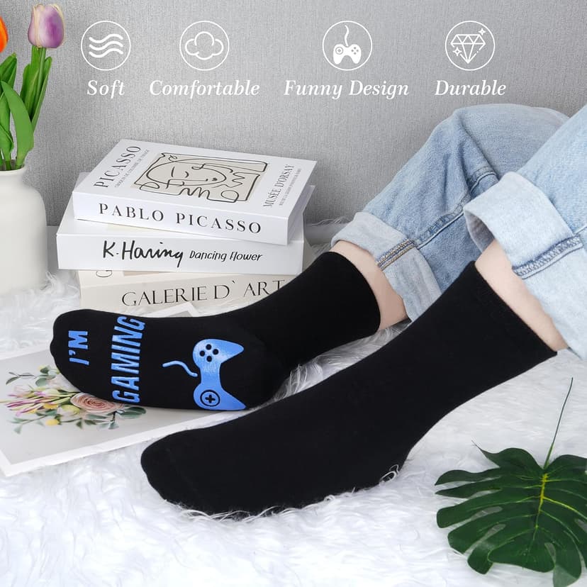 Nucinzua Birthday Gifts For Men,Do Not Disturb Im Gaming Socks for Men,Gamer,Teen Boys Gifts,Christmas Stocking Stuffers