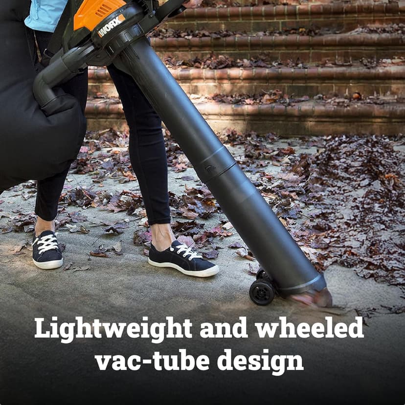 WORX WG583 40V Cordless Leaf Blower, 3 in 1 Blowers for Lawn Care with Vacuum & Mulcher, Electric Blower with Brushless Motor & 2 Speed Control, 2 Batteries & Charger Included