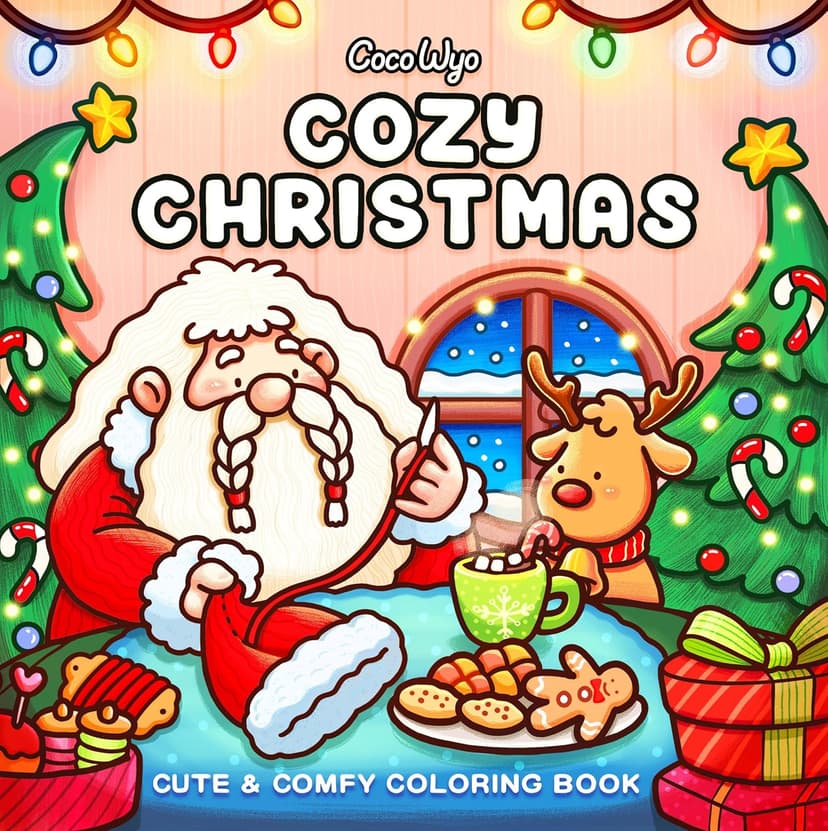 Cozy Christmas: Coloring Book for Adults and Kids (Cozy Spaces Coloring)