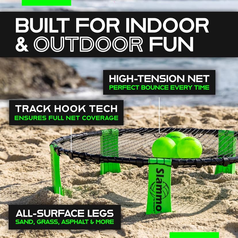 GoSports Slammo Outdoor Game Set - Perfect Holiday Gift For Teens, Kids and Family (Includes 3 Balls, Carrying Case and Rules)