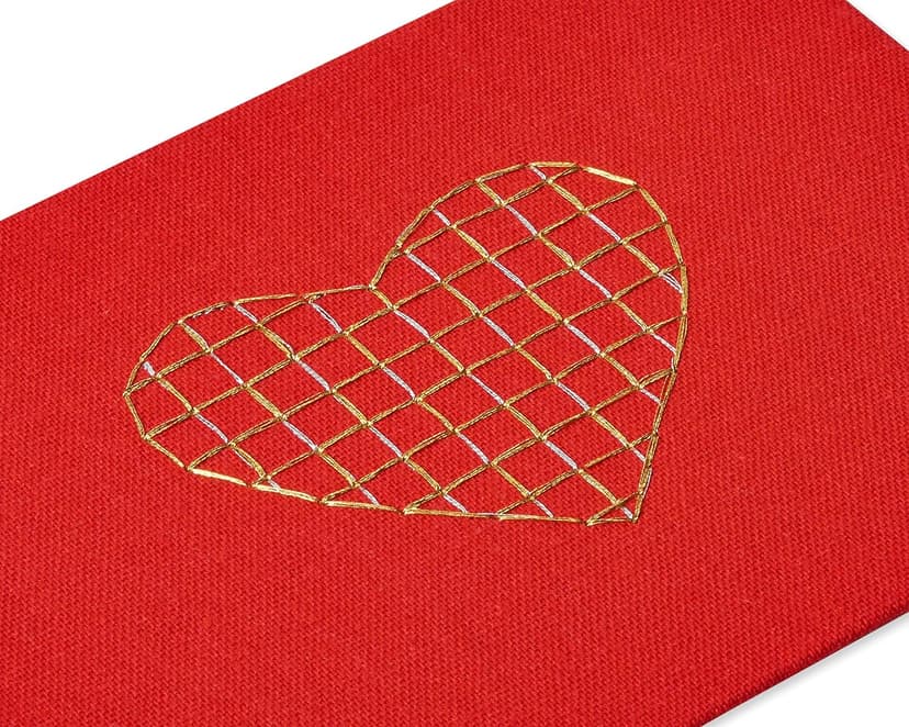 Papyrus Blank Valentines Day Card (Embroidered Heart)