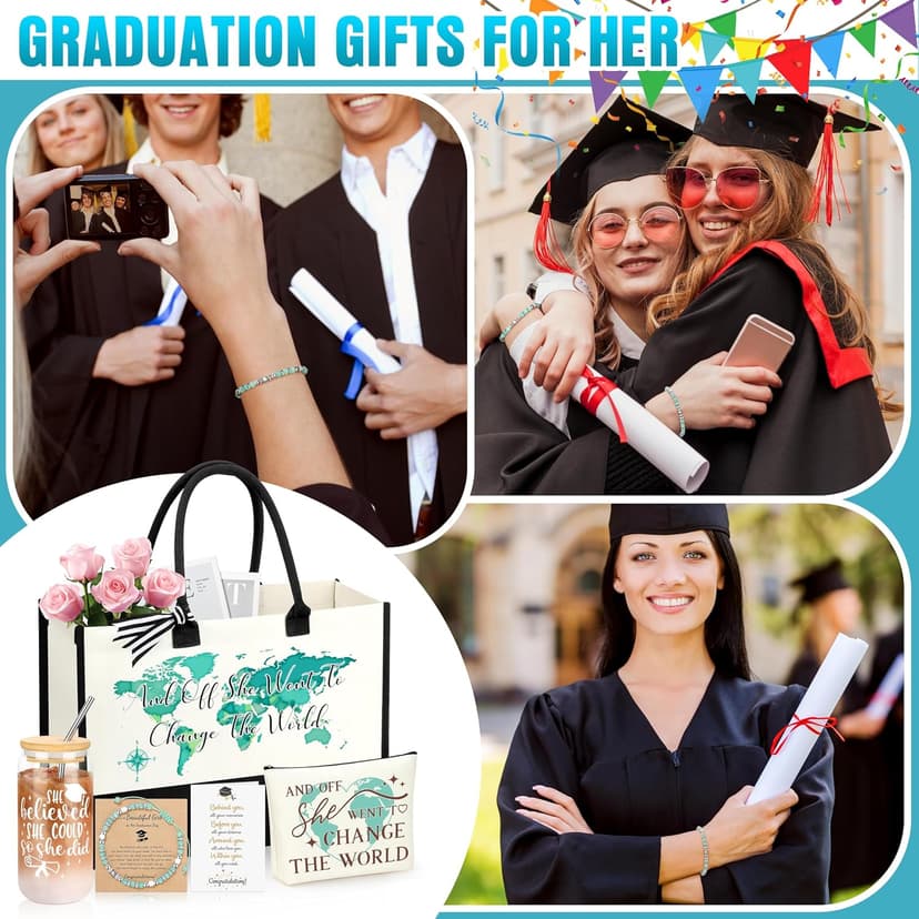 JSENGIFT Graduation Gifts for Her 2025, College Graduation Gifts for Women, Graduation Gift Basket for College High School, Class of 2025 Graduate Gifts