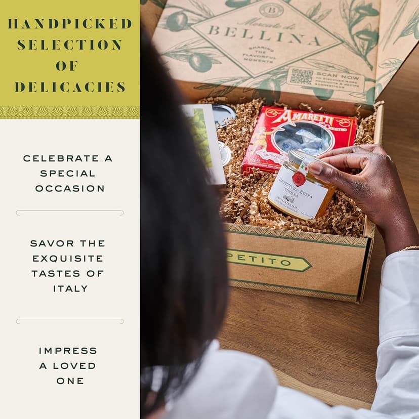 Mercato di Bellina Italian Food Gift Basket, La Cucina Italiana - A Vegan-Friendly, All-Natural Pasta Gift Basket, Gourmet Present for Foodies, Anniversary, Holiday or Celebration