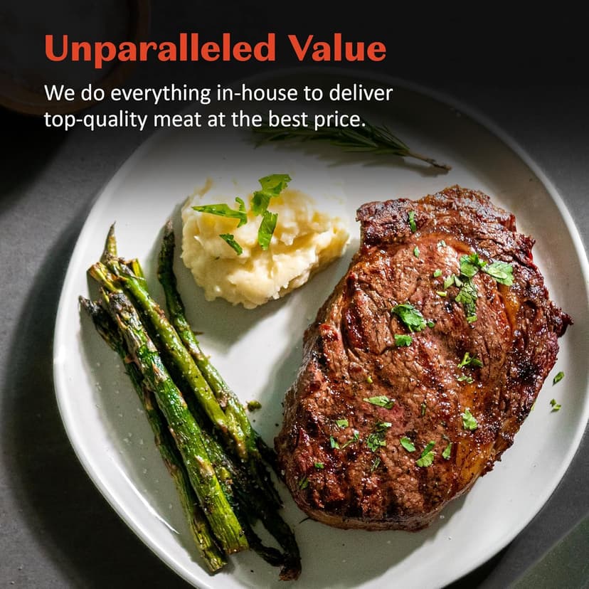 MeatWorks USDA Prime 8 Steak Assortment Box - (4 x (12 oz.) Ribeye, 2 x (12 oz.) NY Strip, 2 x (8 oz.) Filet Mignon) - Steak Gifts for Men