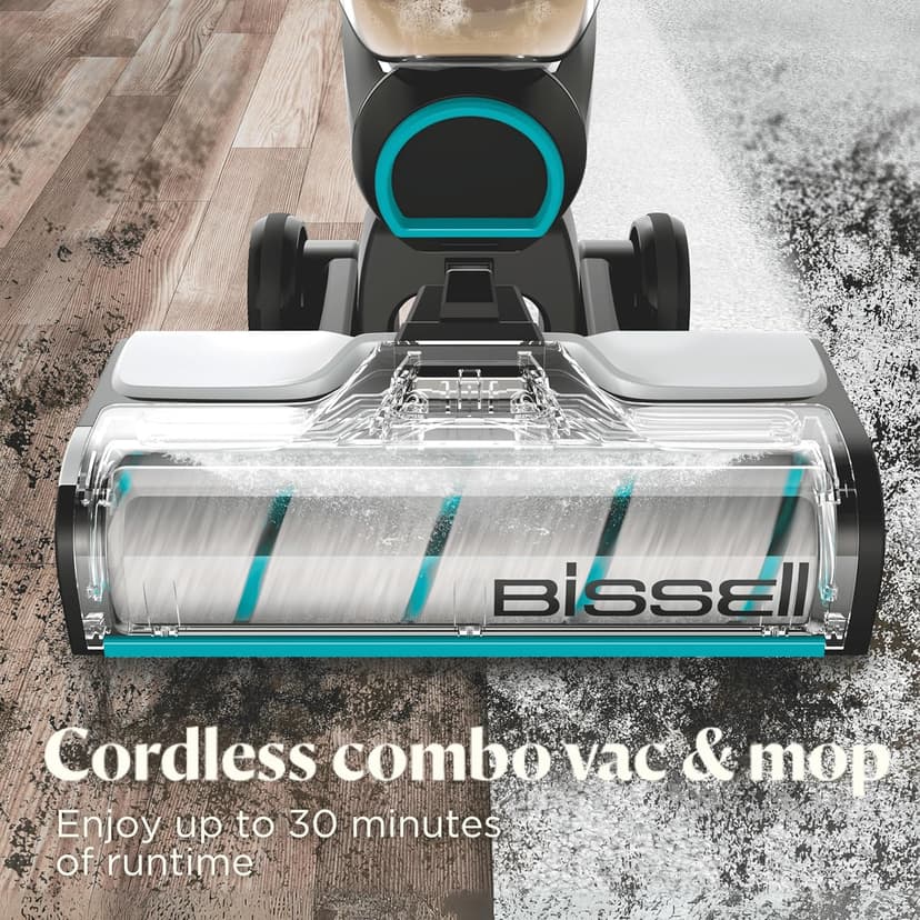 Bissell CrossWave Cordless Max Vacuum Mop All in One Wet and Dry Vac Combo Hard Floor Cleaner and Area Rugs, Cordless Mop, Pack-in Formulas Included, 2554A