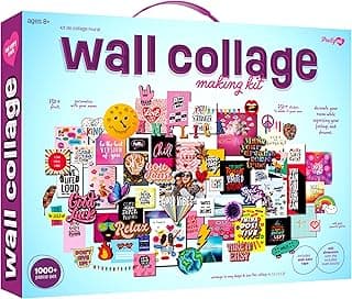 Pretty Me Wall Collage Kit for Teen & Tween Girls - Arts Craft Gift Ideas for Age 11, 12,13, 14, 15, 16 Year Old Girl - Birthday Gifts and Stuff for Teenage Bedroom Decor - Teens Creative Crafts Kits