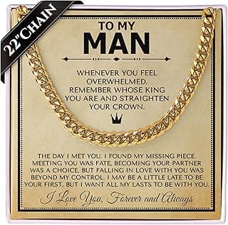 To My Man Steel Cuban Necklace - Meaningful & Romantic Gift