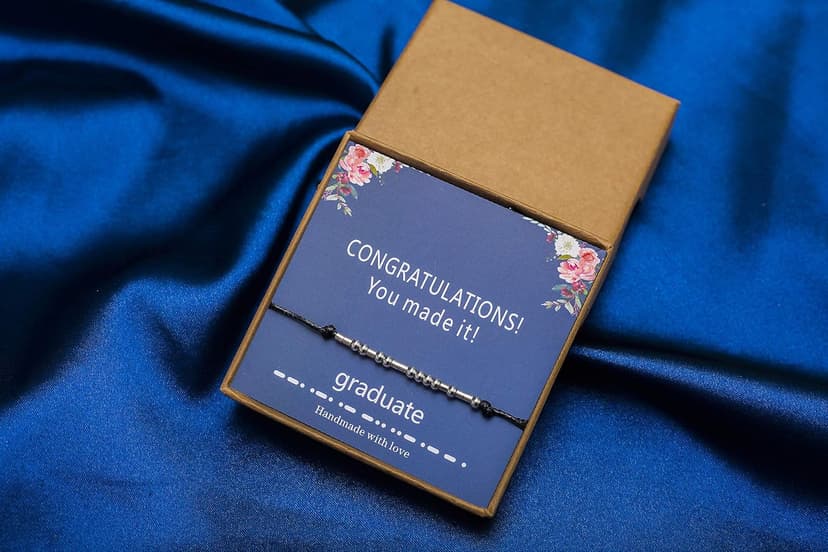 morniface Morse Code Bracelets for Women, Inspirational Gifts Jewelry Girls Birthday Graduation Gifts for Her Best Friends