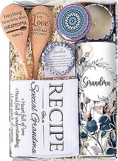 Mothers Day Gifts For Grandma, Grandmother Birthday Christmas Gifts Ideas from Grandkids, Granddaughter, Grandson - Best Grandma Gift Basket