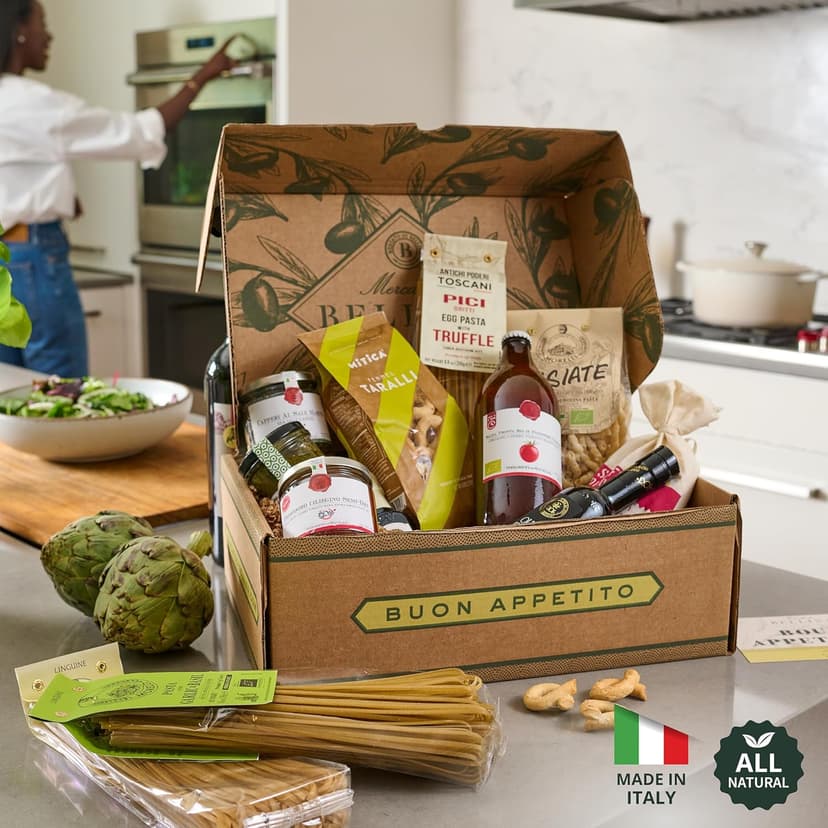 Mercato di Bellina Italy's Finest Artisanal Italian Food Gift Basket - All Natural Gourmet Pasta Gift Basket. Ideal for Holiday, Sympathy, Congratulations, Anniversary or Celebration. Taste of Italy.
