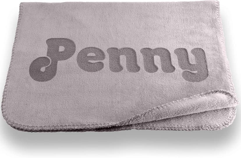 Custom Catch Personalized Dog Blanket - Gray or Beige - Small