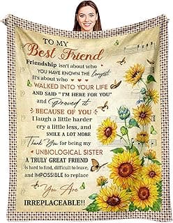 Best Friend Birthday Gifts for Women, Bestie Gifts for Women, Best Friends Blanket, Gift for Best Friend Woman, BFF Bestie Bday Presents Idea, to My Bestie Throw Blanket 60"X50"