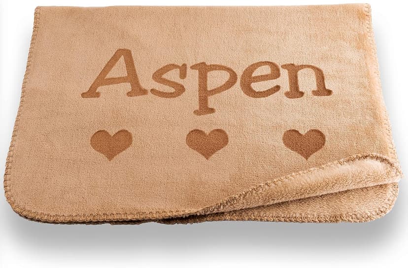 Custom Catch Personalized Dog Blanket - Gray or Beige - Small