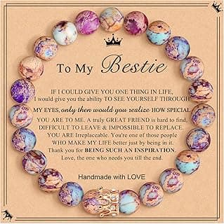 JoycuFF Woman Birthday Gifts Idea Friendship Gifts For Women Best Friends Besties Aunt Female Mom Daughter Granddaughter Gf Anniversary Christmas Graduation Healing Stone Crown Gifts For Her