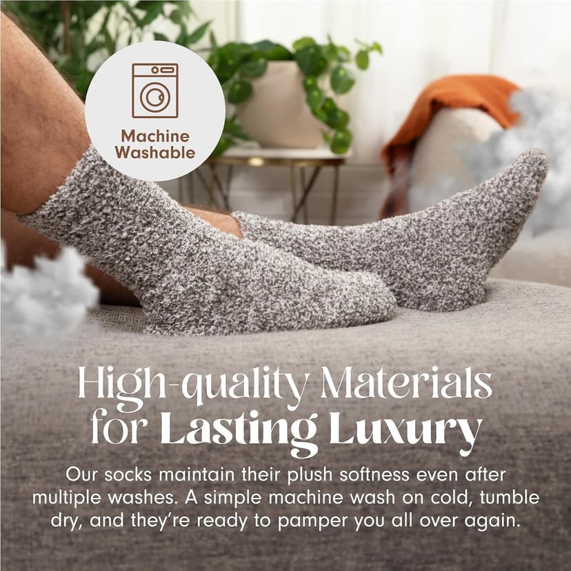 Unboxme Gifts Warm & Cozy Ultra-Luxe Cloud Sock for Women & Men - Super Soft Luxurious Fabric Sleep Socks