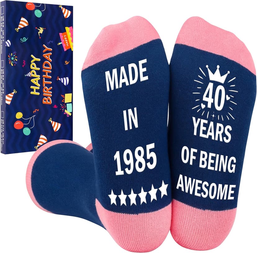 Belloxis 30th 40th 50th 60th 70th Birthday Gifts for Her 50th Birthday gifts for women Grip Crew Socks