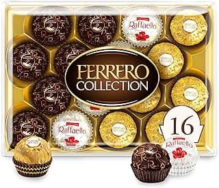 Ferrero Collection Fine Assorted Confections, Premium Chocolate Variety Pack with Ferrero Rocher, Raffaello, and Rondnoir, 6.1 oz, Gift Box for Sharing with Family and Friends