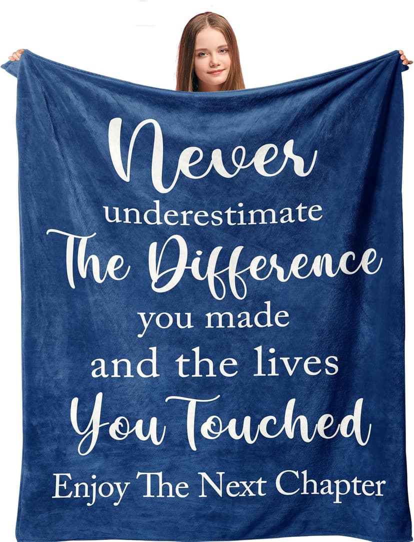 Farewell Gifts, Graduation Gifts, Coworker/Boss Leaving Job Gifts, Thank You Gifts for Women, Teacher/Employee Appreciation Gift, Retirement Gift, Inspirational Goodbye Gifts Blanket 60” x 50”