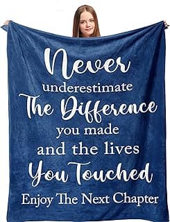 Farewell Gifts, Graduation Gifts, Coworker/Boss Leaving Job Gifts, Thank You Gifts for Women, Teacher/Employee Appreciation Gift, Retirement Gift, Inspirational Goodbye Gifts Blanket 60” x 50”