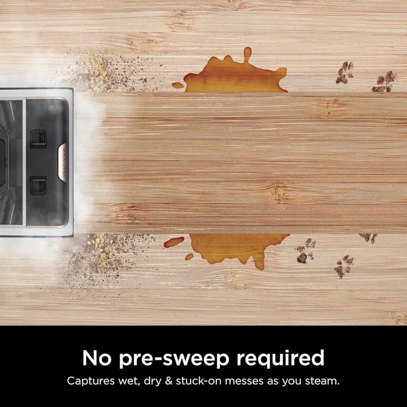 Shark Steam Pickup 3-in-1 Steam Mop Picks Up Debris, Deep Scrubs, & Steam Sanitizes - All At Once, Lightweight Steam Cleaner for Home, Steam Cleaner for Hardwood, Tile & Laminate, White, SD205CCO