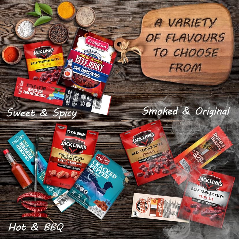 Beef Jerky Gift Baskets For Men - Meat And Cheese Gift Baskets, Birthday Gifts For Men Who Have Everything With Beef Jerky Variety Pack - Gifts For Dad & Care Package
