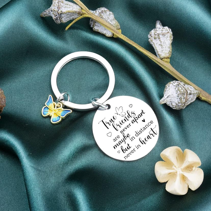 Friends Keychain Friendship Gifts For Women Bff Bestie Best Friend Birthday Gifts for Women Long Distance Gift For Woman Friend Female Best Friends Birthday Christmas Gift Small