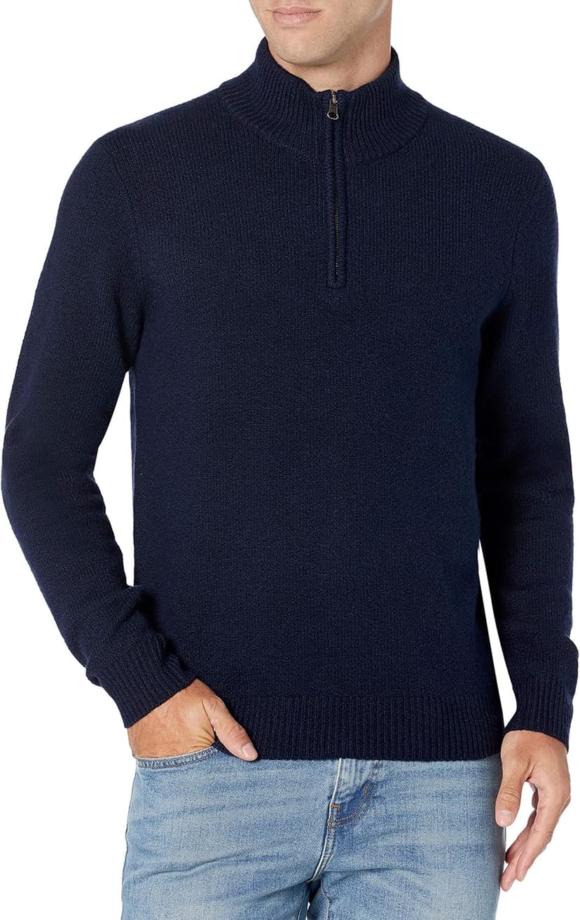 Amazon Essentials Men's Long-Sleeve Soft Touch Quarter-Zip Sweater