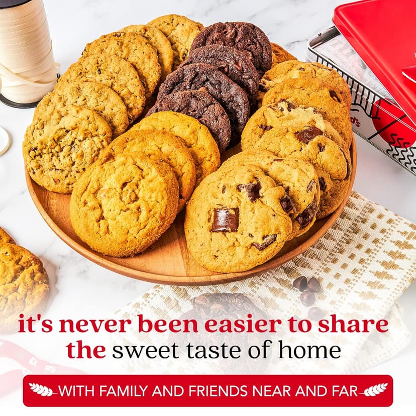 David's Cookies 2lbs Assorted Flavors Fresh Baked Cookies - Handmade and Gourmet Cookies - Delectable and Made with Premium Ingredients - Cookie Gift Basket - Great Gift For All Occasions
