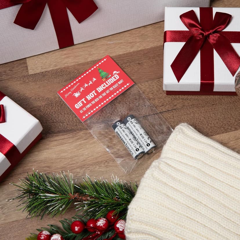 Gift Not Included Batteries Gag Gift - Funny Prank for Present Adults for Women Men - Stocking Stuffer for Him Her Boyfriend Girlfriend