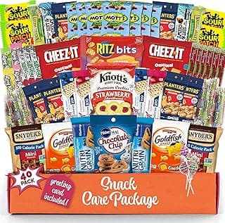 Halloween Snacks Variety Pack for Adults, Kids & Teens (40 Count) - Snack Box Variety Pack with Chips, Cookies & Bars, Halloween Care Package for College Students, Office Treats, Birthdays & Travel