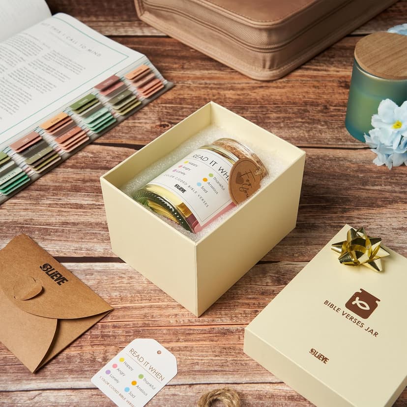 BLIEVE- Bible Verse Jar, Read Me When Bible Verses Jar For Daily Encouragement, Inspirational Prayer & Reflection, Christian Gifts For Women and Men, Religious Graduation Gifts For Her, Gift For Mom