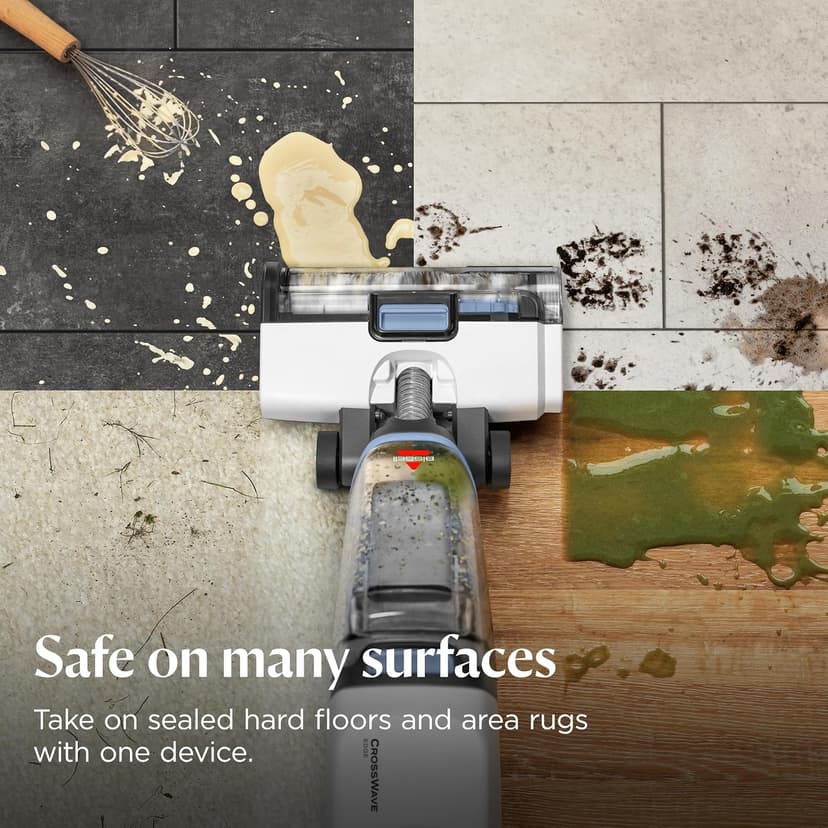 Bissell CrossWave Edge, Multi-Surface Hard Floor Cleaner Wet Dry Vacuum with Zero-Gap Edge Technology, 4111A