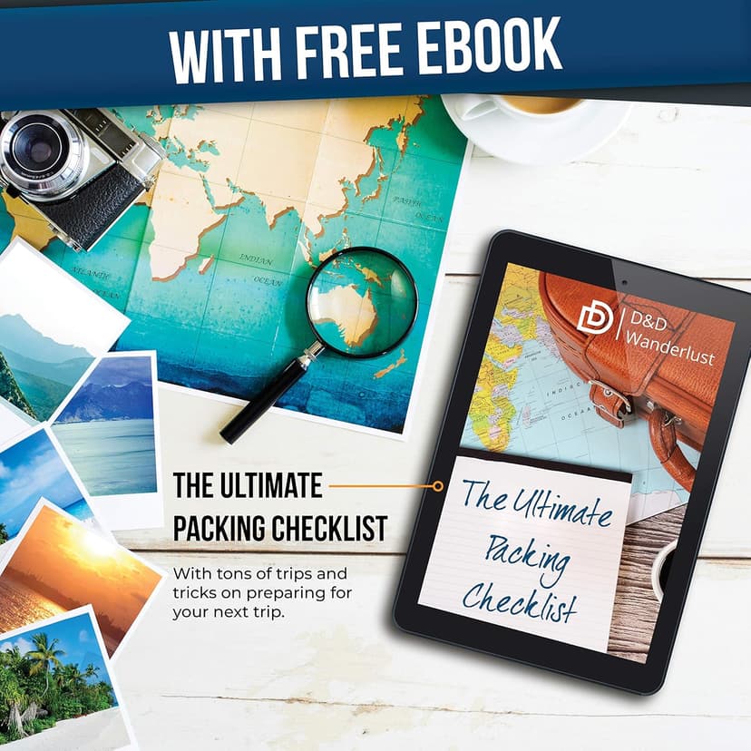 D&D Hanging Travel Toiletry Bag for Men and Women – Large Cosmetics, Makeup and Toiletries Organizer Kit with 10 Compartments, YKK Zippers, XXL Metal Swivel Hook, Water-Resistant Nylon