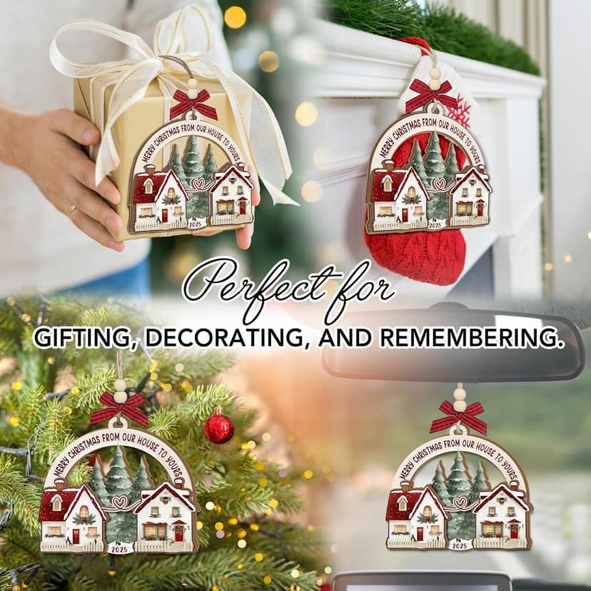 Neighbor Christmas Ornament 2025 – Neighbor for Women Men, Friendship Ornament for Bestfriends, Merry Christmas Next Door Neighbor Gift Idea, Wooden Hanging Tree Decoration