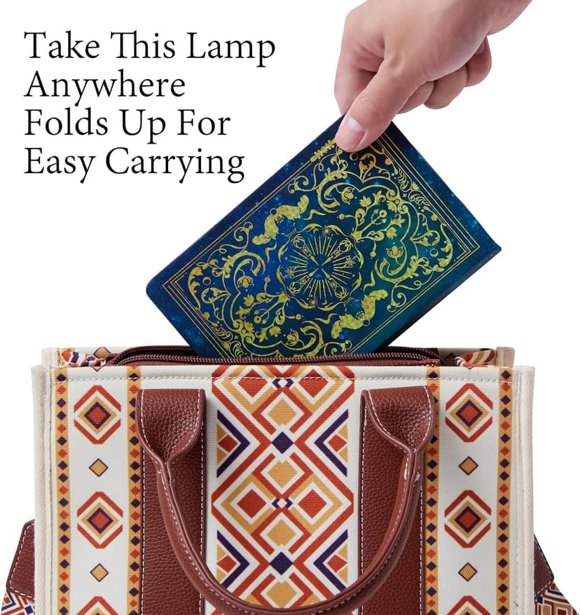 Book Lovers Gifts BookLamp - 5 Color Lights, 1200mAh Battery, Foldable Paper Lamp as Book Decor & Accessories, Hot Foil Cover Design, Unique Gifts for Women or Friends & Christmas