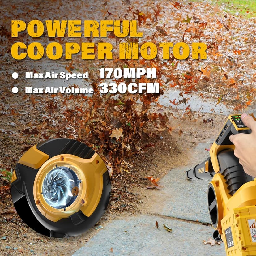 Cordless Leaf Blower & Vacuum, 3-in-1 Leaf Vacuum Mulcher with Bag, 40V 360CFM 5-Speeds Brushless Battery Operated Leaf Blower for Lawn Care with 2 x 4.0Ah Battery & Charger Included